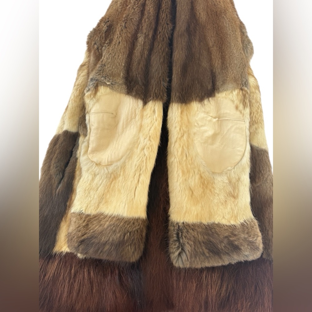 Vintage David green Anchorage Patchwork Genuine F… - image 11